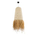 GloboStar® AREMBEPE 02171 Boho Κρεμαστό Φωτιστικό Μονόφωτο 1 x E27 AC220-240V IP20 - Φ50 x Υ150cm - Μπεζ Φυσική Ράφια Νήμα Πλέγμα Καμπάνα - 5 Χρόνια Εγγύηση - ledmania.gr