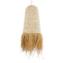 GloboStar® AREMBEPE 02171 Boho Κρεμαστό Φωτιστικό Μονόφωτο 1 x E27 AC220-240V IP20 - Φ50 x Υ150cm - Μπεζ Φυσική Ράφια Νήμα Πλέγμα Καμπάνα - 5 Χρόνια Εγγύηση - ledmania.gr