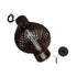 GloboStar® MIHIRO 02173 Boho Κρεμαστό Φωτιστικό Οροφής Μονόφωτο 1 x E27 AC220-240V IP20 - Φ32 x Υ56cm - Καφέ Σκούρο Ξύλινο Πλέγμα - 5 Χρόνια Εγγύηση - ledmania.gr