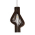 GloboStar® MIHIRO 02173 Boho Κρεμαστό Φωτιστικό Οροφής Μονόφωτο 1 x E27 AC220-240V IP20 - Φ32 x Υ56cm - Καφέ Σκούρο Ξύλινο Πλέγμα - 5 Χρόνια Εγγύηση - ledmania.gr