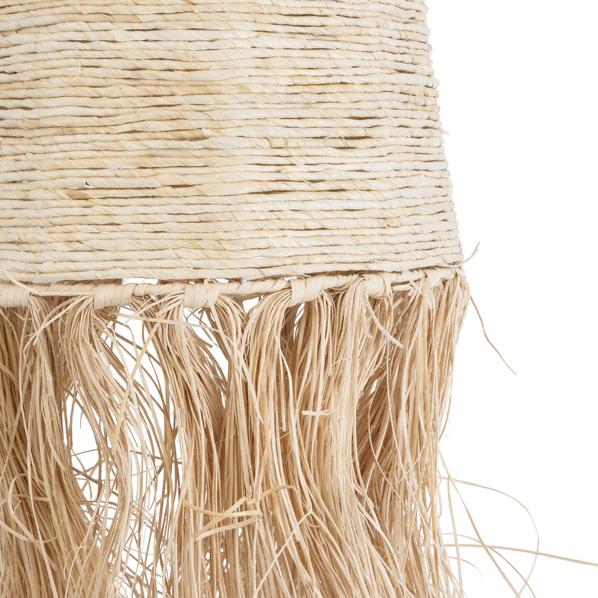 GloboStar® MARTINIQUE 02178 Boho Φωτιστικό Οροφής Μονόφωτο 1 x E27 AC220-240V IP20 - Φ34 x Υ70cm - Μπεζ Φυσική Ράφια Νήμα Πλέγμα Καμπάνα - 5 Χρόνια Εγγύηση - ledmania.gr