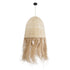 GloboStar® MARTINIQUE 02179 Boho Φωτιστικό Οροφής Μονόφωτο 1 x E27 AC220-240V IP20 - Φ60 x Υ130cm - Μπεζ Φυσική Ράφια Νήμα Πλέγμα Καμπάνα - 5 Χρόνια Εγγύηση - ledmania.gr