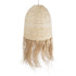 GloboStar® MARTINIQUE 02179 Boho Φωτιστικό Οροφής Μονόφωτο 1 x E27 AC220-240V IP20 - Φ60 x Υ130cm - Μπεζ Φυσική Ράφια Νήμα Πλέγμα Καμπάνα - 5 Χρόνια Εγγύηση - ledmania.gr