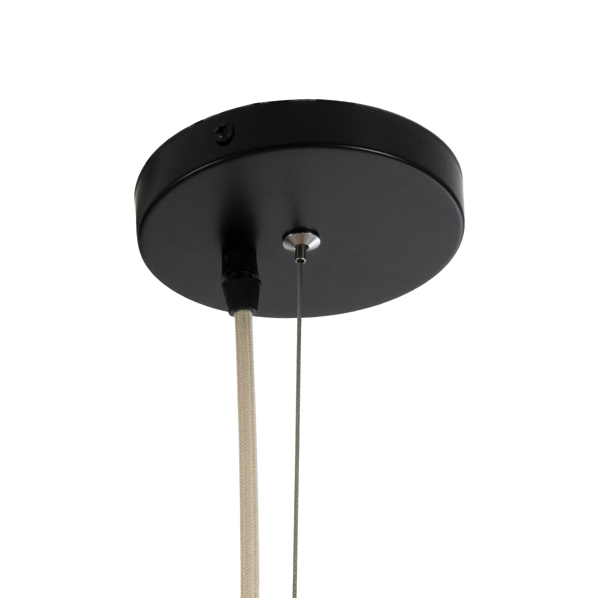 GloboStar® NEGRIL 02186 Boho Κρεμαστό Φωτιστικό Οροφής Μονόφωτο 1 x E27 AC220-240V IP20 - Φ80 x Υ120cm - Μπεζ Φυσική Ράφια Νήμα Πλέγμα Καμπάνα - 5 Χρόνια Εγγύηση - ledmania.gr