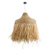 GloboStar® NEGRIL 02186 Boho Κρεμαστό Φωτιστικό Οροφής Μονόφωτο 1 x E27 AC220-240V IP20 - Φ80 x Υ120cm - Μπεζ Φυσική Ράφια Νήμα Πλέγμα Καμπάνα - 5 Χρόνια Εγγύηση - ledmania.gr