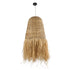 GloboStar® NEPAL 02190 Boho Κρεμαστό Φωτιστικό Οροφής Μονόφωτο 1 x E27 AC220-240V IP20 - Φ60 x Υ120cm - Μπεζ Φυσική Ράφια Νήμα Πλέγμα Καμπάνα - 5 Χρόνια Εγγύηση - ledmania.gr