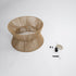 GloboStar® BISBEE 02204 Boho Κρεμαστό Φωτιστικό Οροφής Μονόφωτο 1 x E27 AC220-240V IP20 - Φ50 x Υ28cm - Μπεζ Λεπτό Σχοινί Τριχιά Πλέγμα - 5 Χρόνια Εγγύηση - ledmania.gr
