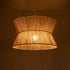 GloboStar® BISBEE 02204 Boho Κρεμαστό Φωτιστικό Οροφής Μονόφωτο 1 x E27 AC220-240V IP20 - Φ50 x Υ28cm - Μπεζ Λεπτό Σχοινί Τριχιά Πλέγμα - 5 Χρόνια Εγγύηση - ledmania.gr