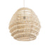 GloboStar® OREGON 02206 Boho Κρεμαστό Φωτιστικό Οροφής Μονόφωτο 1 x E27 AC220-240V IP20 - Φ60 x Υ56cm - Μπεζ Μπαμπού Πλέγμα - 5 Χρόνια Εγγύηση - ledmania.gr