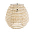 GloboStar® OREGON 02206 Boho Κρεμαστό Φωτιστικό Οροφής Μονόφωτο 1 x E27 AC220-240V IP20 - Φ60 x Υ56cm - Μπεζ Μπαμπού Πλέγμα - 5 Χρόνια Εγγύηση - ledmania.gr