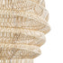 GloboStar® OREGON 02206 Boho Κρεμαστό Φωτιστικό Οροφής Μονόφωτο 1 x E27 AC220-240V IP20 - Φ60 x Υ56cm - Μπεζ Μπαμπού Πλέγμα - 5 Χρόνια Εγγύηση - ledmania.gr
