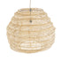 GloboStar® OREGON 02207 Boho Κρεμαστό Φωτιστικό Οροφής Μονόφωτο 1 x E27 AC220-240V IP20 - Φ80 x Υ65cm - Μπεζ Μπαμπού Πλέγμα - 5 Χρόνια Εγγύηση - ledmania.gr