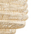 GloboStar® OREGON 02207 Boho Κρεμαστό Φωτιστικό Οροφής Μονόφωτο 1 x E27 AC220-240V IP20 - Φ80 x Υ65cm - Μπεζ Μπαμπού Πλέγμα - 5 Χρόνια Εγγύηση - ledmania.gr