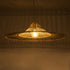 GloboStar® PALERMO 02209 Boho Κρεμαστό Φωτιστικό Οροφής Μονόφωτο 1 x E27 AC220-240V IP20 - Φ100 x Υ30cm - Μπεζ Ξύλινο Μπαμπού Πλέγμα - 5 Χρόνια Εγγύηση - ledmania.gr