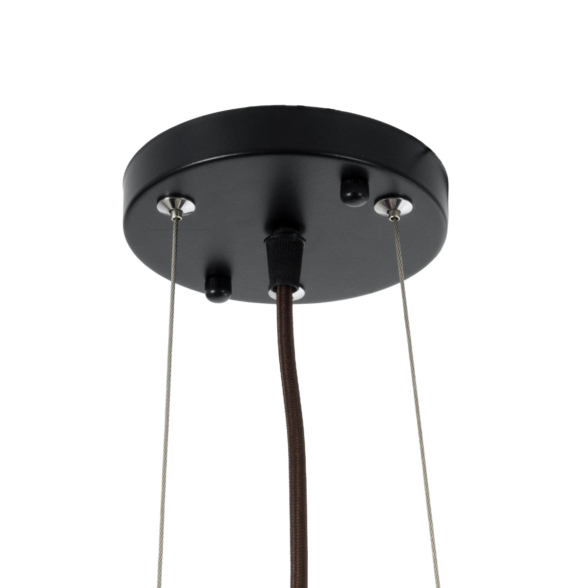 GloboStar® CORSICA 02216 Boho Κρεμαστό Φωτιστικό Οροφής Μονόφωτο 1 x E27 AC220-240V IP20 - Φ70 x Υ35cm - Μαύρο Μπεζ Ξύλινο Μπαμπού Πλέγμα Καμπάνα - 5 Χρόνια Εγγύηση - ledmania.gr