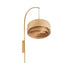 GloboStar® KALAMA 02223 Boho Φωτιστικό Τοίχου - Απλίκα Μονόφωτο 1 x E27 AC220-240V IP20 - Μ30 x Π40 x Υ70cm - Μπεζ Ξύλινο Μπαμπού Πλέγμα - 5 Χρόνια Εγγύηση - ledmania.gr