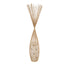 GloboStar® PORTONOVO S-02276 Boho Επιδαπέδιο Φωτιστικό Μονόφωτο 1 x E27 AC220-240V IP20 - Φ35 x Υ165cm - Μπεζ Ξύλινο Πλέγμα - 5 Χρόνια Εγγύηση - ledmania.gr