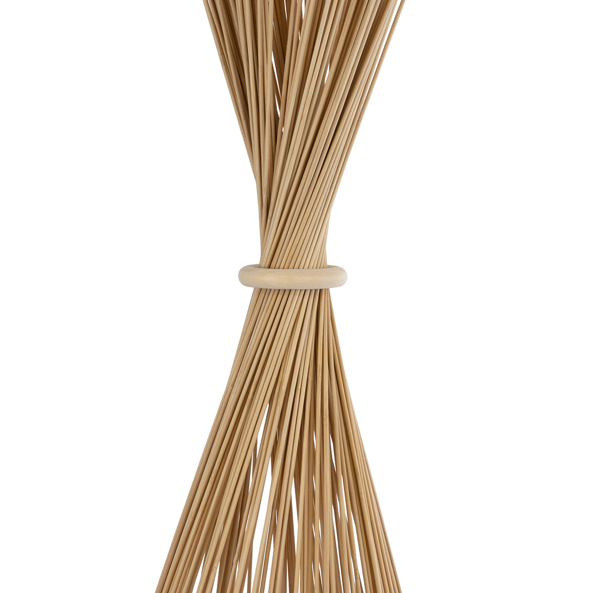 GloboStar® PORTONOVO S-02276 Boho Επιδαπέδιο Φωτιστικό Μονόφωτο 1 x E27 AC220-240V IP20 - Φ35 x Υ165cm - Μπεζ Ξύλινο Πλέγμα - 5 Χρόνια Εγγύηση - ledmania.gr