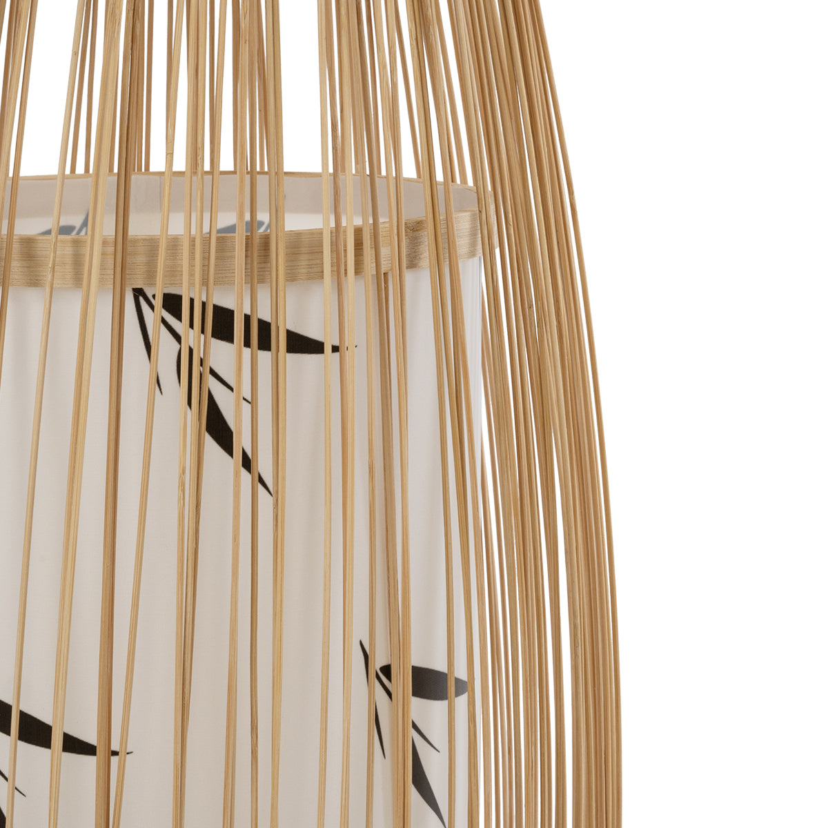GloboStar® PORTONOVO S-02276 Boho Επιδαπέδιο Φωτιστικό Μονόφωτο 1 x E27 AC220-240V IP20 - Φ35 x Υ165cm - Μπεζ Ξύλινο Πλέγμα - 5 Χρόνια Εγγύηση - ledmania.gr