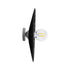GloboStar® COLOMBO 02279 Boho Φωτιστικό Τοίχου - Απλίκα Μονόφωτο 1 x E27 AC 220-240V IP20 - Φ40 x Υ4.5cm - Μαύρη Φυσική Ράφια Άχυρο Πλέγμα - 5 Χρόνια Εγγύηση - ledmania.gr