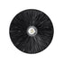 GloboStar® COLOMBO 02279 Boho Φωτιστικό Τοίχου - Απλίκα Μονόφωτο 1 x E27 AC 220-240V IP20 - Φ40 x Υ4.5cm - Μαύρη Φυσική Ράφια Άχυρο Πλέγμα - 5 Χρόνια Εγγύηση - ledmania.gr