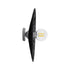 GloboStar® COLOMBO 02280 Boho Φωτιστικό Τοίχου - Απλίκα Μονόφωτο 1 x E27 AC 220-240V IP20 - Φ40 x Υ4.5cm - Μαύρη Φυσική Ράφια Άχυρο Πλέγμα - 5 Χρόνια Εγγύηση - ledmania.gr