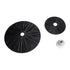 GloboStar® COLOMBO 02280 Boho Φωτιστικό Τοίχου - Απλίκα Μονόφωτο 1 x E27 AC 220-240V IP20 - Φ40 x Υ4.5cm - Μαύρη Φυσική Ράφια Άχυρο Πλέγμα - 5 Χρόνια Εγγύηση - ledmania.gr