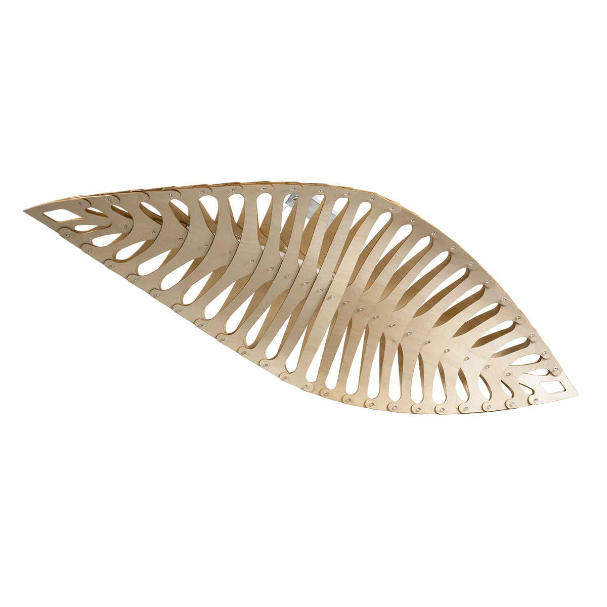 GloboStar® NANI 02285 Μοντέρνο Κρεμαστό Φωτιστικό Οροφής LED 60W AC220-240V IP20 - Μ120 x Π48 x Υ18cm - Μπεζ Ξύλινο Πλέγμα - Φυσικό Λευκό 4500K - 5 Χρόνια Εγγύηση - ledmania.gr