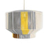 GloboStar® HABANA 02290 Boho Κρεμαστό Φωτιστικό Οροφής Μονόφωτο 1 x E27 AC220-240V IP20 - Φ50 x Υ35cm - Γρι με Κίτρινο και Μπεζ - Καφέ με Μωβ Λεπτομέρεια Λεπτό Νήμα Πλέγμα Βαμβακερό Καπέλο - 5 Χρόνια Εγγύηση - ledmania.gr
