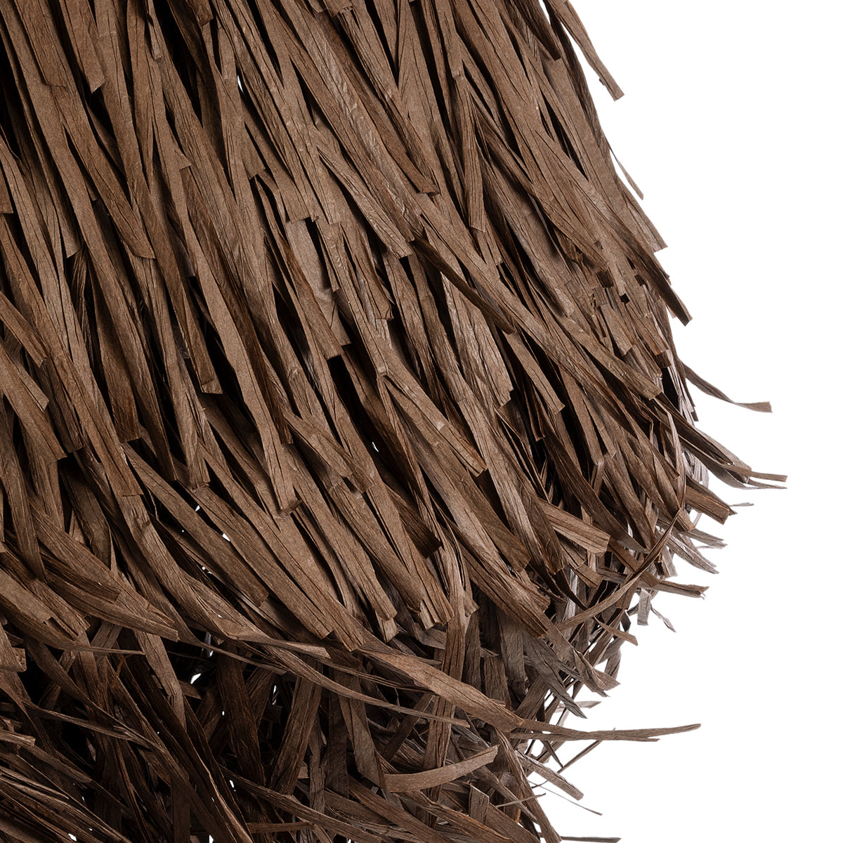 GloboStar® GUADELOUPE 02294 Boho Κρεμαστό Φωτιστικό Οροφής Μονόφωτο 1 x E27 AC220-240V IP20 - Φ70 x Υ45cm - Καφέ Φυσική Ράφια Νήμα Πλέγμα Καμπάνα - 5 Χρόνια Εγγύηση - ledmania.gr