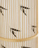 GloboStar® FALKLAND 02307 Boho Επιδαπέδιο Φωτιστικό Μονόφωτο 1 x E27 AC220-240V IP20 - Φ30 x Υ100cm - Λευκό Υφασμάτινο με Μάυρες Λεπτομέρειες και Μπεζ Ξύλινο Μπαμπού Πλέγμα - 5 Χρόνια Εγγύηση - ledmania.gr