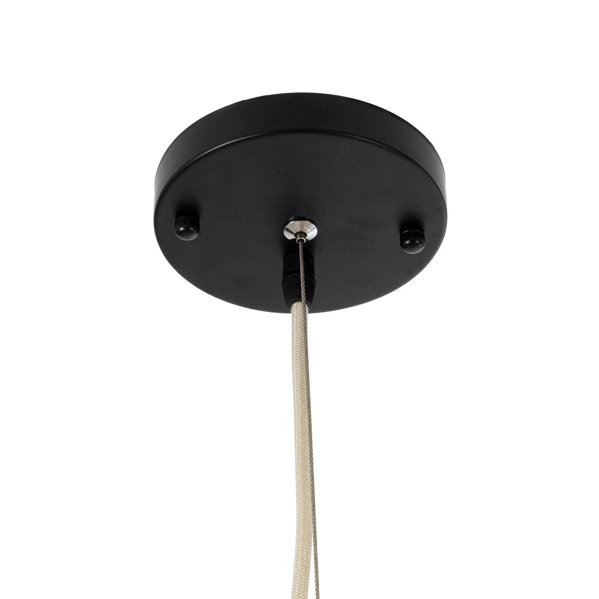 GloboStar® PALERMO 02311 Boho Κρεμαστό Φωτιστικό Οροφής Μονόφωτο 1 x E27 AC220-240V IP20 - Φ160 x Υ45cm - Μπεζ Ξύλινο Μπαμπού Πλέγμα - 5 Χρόνια Εγγύηση - ledmania.gr
