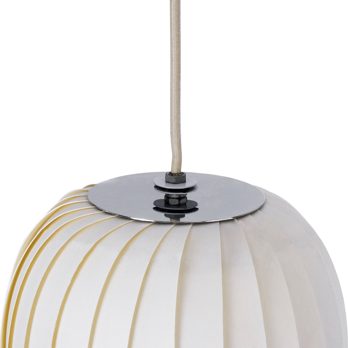 GloboStar® PRAIA 02317 Μοντέρνο Κρεμαστό Φωτιστικό Οροφής Μονόφωτο 1 x E27 AC220-240V IP20 - Φ25 x Υ145cm - Μπεζ Λευκό Λεπτό Φύλλο Ξύλου Πλέγμα - 5 Χρόνια Εγγύηση - ledmania.gr
