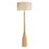 GloboStar® BERKBAY 02318 Boho Επιδαπέδιο Φωτιστικό Μονόφωτο 1 x E27 AC220-240V IP20 - Φ50 x Υ150cm - Μπεζ Ξύλινο με Μπεζ Υφασμάτινο Καπέλο - 5 Χρόνια Εγγύηση - ledmania.gr