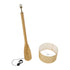 GloboStar® BERKBAY 02318 Boho Επιδαπέδιο Φωτιστικό Μονόφωτο 1 x E27 AC220-240V IP20 - Φ50 x Υ150cm - Μπεζ Ξύλινο με Μπεζ Υφασμάτινο Καπέλο - 5 Χρόνια Εγγύηση - ledmania.gr