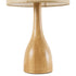 GloboStar® BERKBAY 02319 Boho Επιτραπέζιο Φωτιστικό Μονόφωτο 1 x E27 AC220-240V IP20 - Φ32 x Υ55cm - Μπεζ Ξύλινο με Μπεζ Υφασμάτινο Καπέλο - 5 Χρόνια Εγγύηση - ledmania.gr