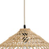 GloboStar® KAIA 02346 Boho Κρεμαστό Φωτιστικό Οροφής Μονόφωτο 1 x E27 AC220-240V IP20 - Φ60 x Υ20cm - Μπεζ Ξύλινο Μπαμπού Πλέγμα Καμπάνα - 5 Χρόνια Εγγύηση - ledmania.gr