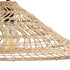 GloboStar® KAIA 02346 Boho Κρεμαστό Φωτιστικό Οροφής Μονόφωτο 1 x E27 AC220-240V IP20 - Φ60 x Υ20cm - Μπεζ Ξύλινο Μπαμπού Πλέγμα Καμπάνα - 5 Χρόνια Εγγύηση - ledmania.gr