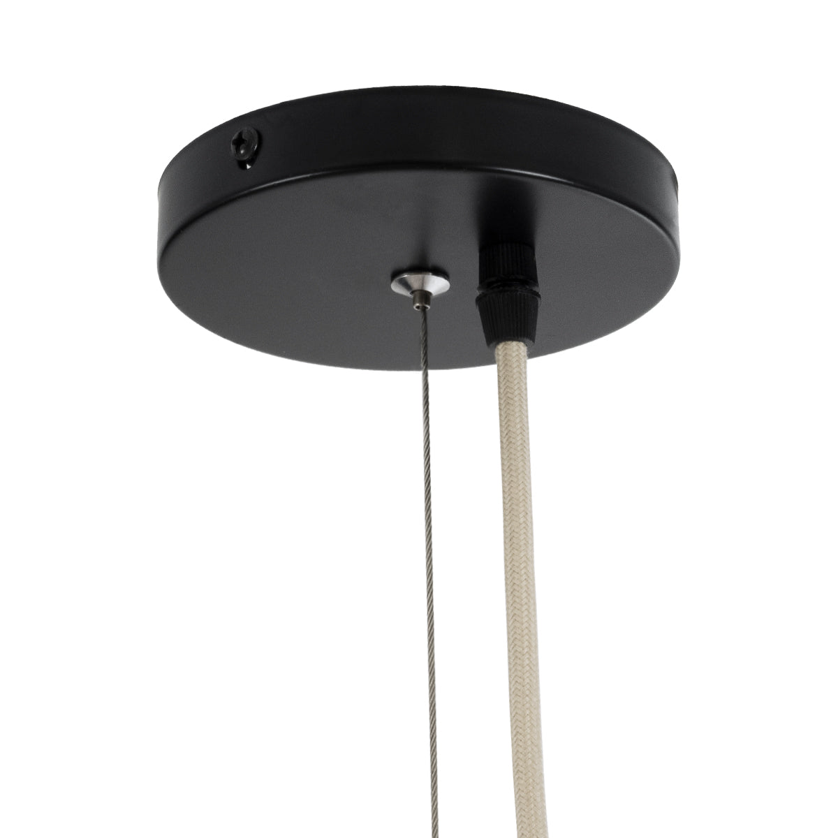 GloboStar® KAIA 02347 Boho Κρεμαστό Φωτιστικό Οροφής Μονόφωτο 1 x E27 AC220-240V IP20 - Φ80 x Υ26cm - Μπεζ Ξύλινο Μπαμπού Πλέγμα Καμπάνα - 5 Χρόνια Εγγύηση - ledmania.gr