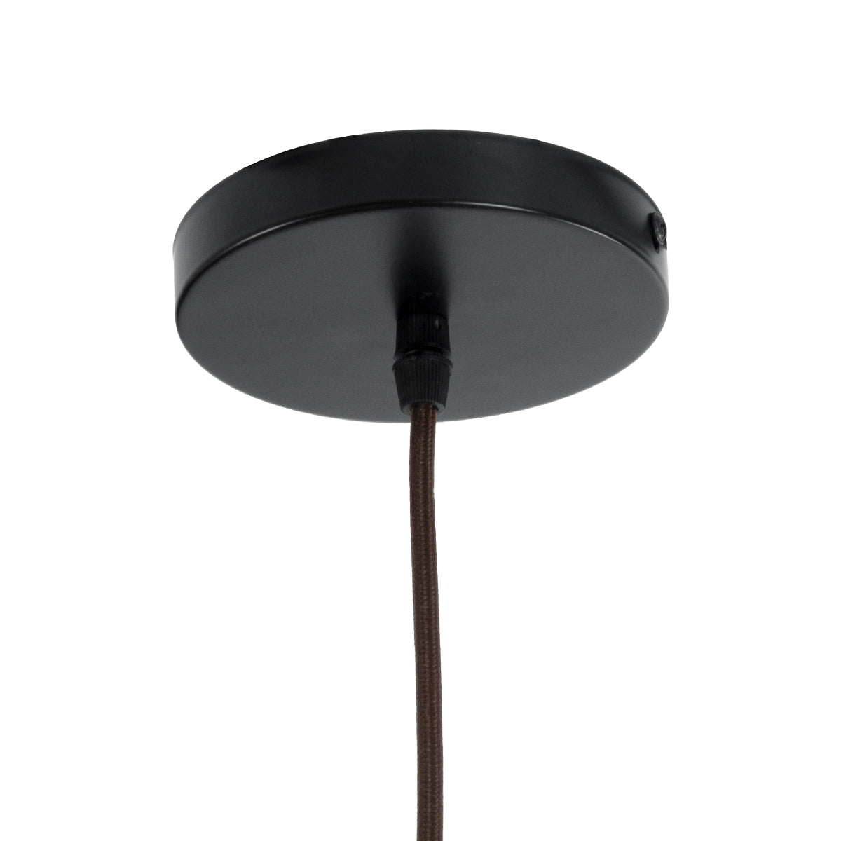 GloboStar® MONTANA 02381 Boho Κρεμαστό Φωτιστικό Οροφής Μονόφωτο 1 x E27 AC220-240V IP20 - Φ50 x Υ25cm - Σκούρο Καφέ Μπαμπού Πλέγμα Καμπάνα - 5 Χρόνια Εγγύηση - ledmania.gr