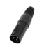 Αρσενικό Βύσμα XLR Male 3 PIN CANNON DMX High Quality Μαύρο GloboStar 51188 - ledmania.gr