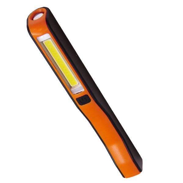 Mini Φορητός Φακός PEN COB LED Πορτοκαλί Χρώμα GloboStar 07011 - ledmania.gr