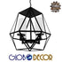 GloboStar® DASTAR 01001-1 Vintage Industrial Κρεμαστό Φωτιστικό Οροφής Πολύφωτο Μαύρο Μεταλλικό Πολυέλαιος Φ52 x Y53cm - ledmania.gr
