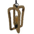GloboStar® ELDORA 10001014 Vintage Industrial Κρεμαστό Φωτιστικό Οροφής Μονόφωτο Μαύρο Μεταλλικό με Μπεζ Σχοινί Φ13 x Y30cm - ledmania.gr