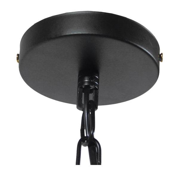 GloboStar® ELDORA 10001014 Vintage Industrial Κρεμαστό Φωτιστικό Οροφής Μονόφωτο Μαύρο Μεταλλικό με Μπεζ Σχοινί Φ13 x Y30cm - ledmania.gr
