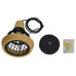 GloboStar® AKRON 10001133 Μοντέρνο Κρεμαστό Φωτιστικό Οροφής Μονόφωτο Μπεζ Ξύλινο με Μεταλλικό Πλέγμα Φ19 x Y22cm - ledmania.gr