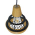 GloboStar® AKRON 10001133 Μοντέρνο Κρεμαστό Φωτιστικό Οροφής Μονόφωτο Μπεζ Ξύλινο με Μεταλλικό Πλέγμα Φ19 x Y22cm - ledmania.gr