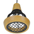 GloboStar® AKRON 10001133 Μοντέρνο Κρεμαστό Φωτιστικό Οροφής Μονόφωτο Μπεζ Ξύλινο με Μεταλλικό Πλέγμα Φ19 x Y22cm - ledmania.gr