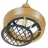 GloboStar® AKRON 10001133 Μοντέρνο Κρεμαστό Φωτιστικό Οροφής Μονόφωτο Μπεζ Ξύλινο με Μεταλλικό Πλέγμα Φ19 x Y22cm - ledmania.gr