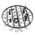 GloboStar® VINEYARD 10001139 Vintage Κρεμαστό Φωτιστικό Οροφής Πολύφωτο Μαύρο Μεταλλικό με Γυάλινα Μπουκάλια Πολυέλαιος Φ60 x Y20cm - ledmania.gr